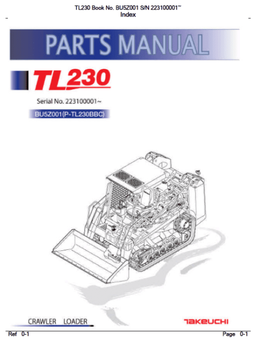 Takeuchi TL230 Loader Service Manual - Image 5