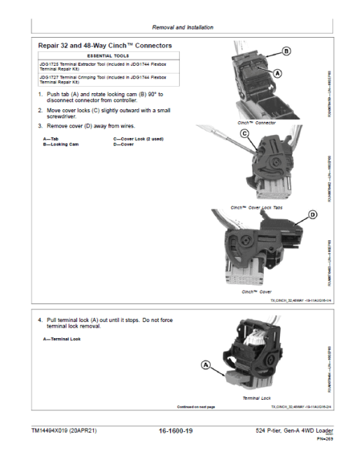 John Deere 524 P-Tier, Gen-A 4WD Loader Repair Technical Manual (S.N L_10283 - ) - Image 5