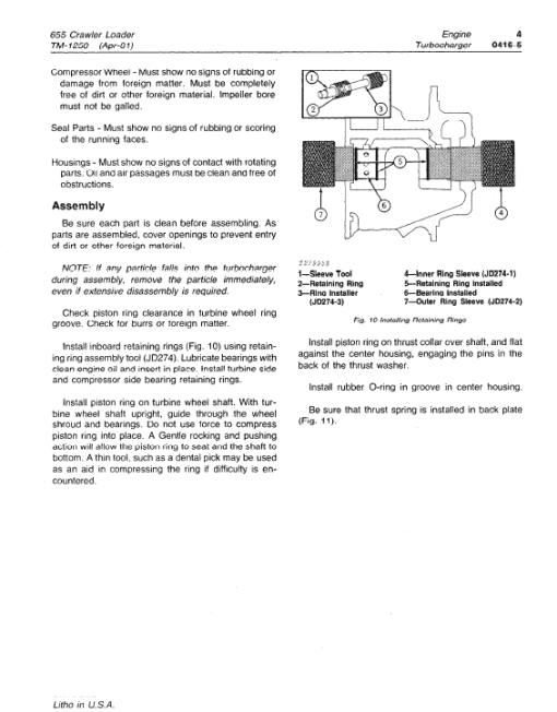 John Deere 655 Crawler Loader Repair Technical Manual (TM1250) - Image 6