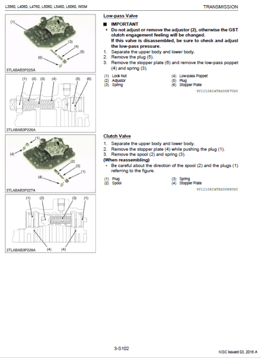 Kubota L3560, L4060, L4760, L5060, L5460, L6060 Tractor Manual - Image 5