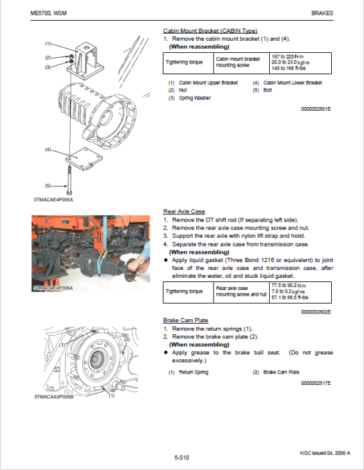 Kubota ME5700 Tractor Workshop Service Manual - Image 5