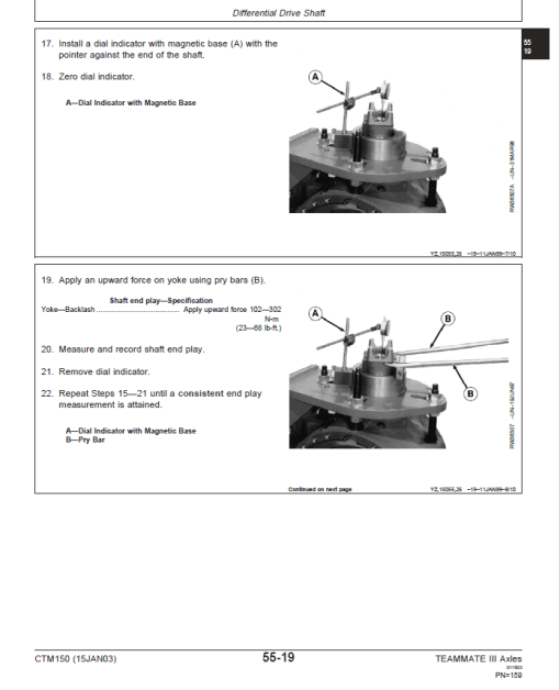 John Deere TeamMate III 1000, 1200, 1400 Series Inboard Planatery Axles Repair Manual (CTM150) - Image 5