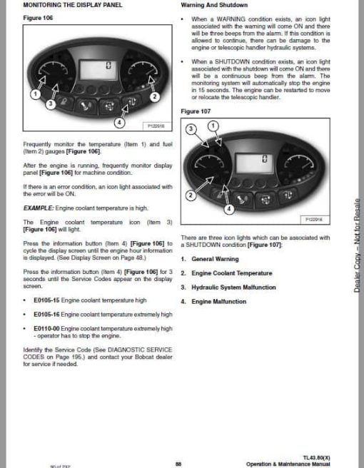 Bobcat TL43.80, TL43.80X, TL43.80X2 versaHANDLER Telescopic Service Repair Manual - Image 5