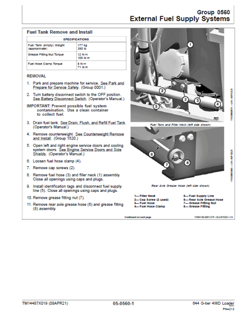 John Deere 624 G-Tier, Gen-A 4WD Loader Technical Manual (S.N LA00001,DA00001, CA00001 - ) - Image 5