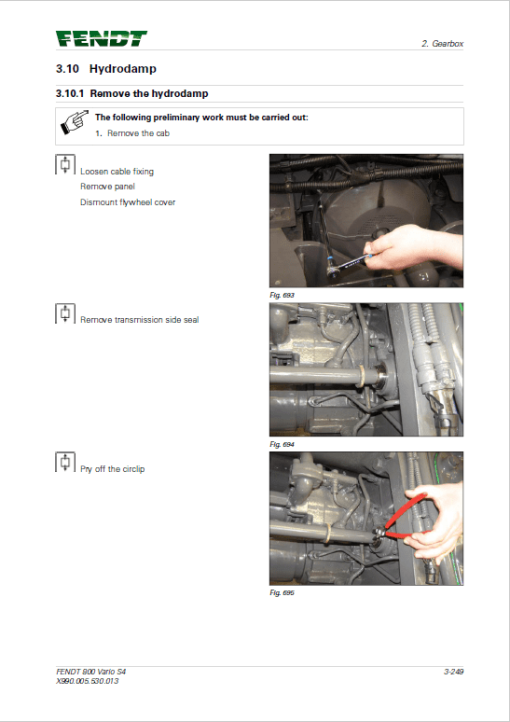 Fendt 822, 824, 826, 828 Vario S4 Tractors Workshop Repair Manual - Image 3