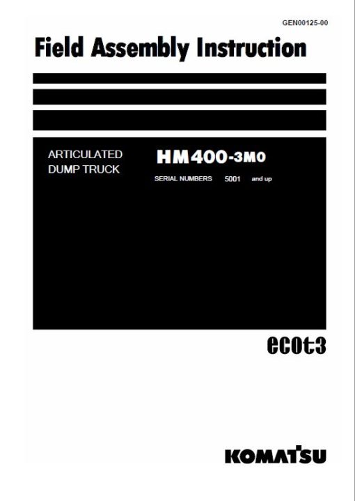 Komatsu HM400-3M0 Dump Truck Service Manual - Image 5