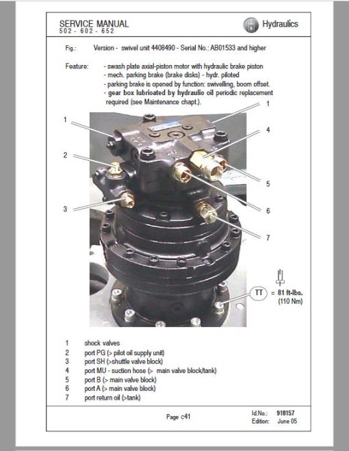 Gehl GE 502, GE 602, GE 652 Mini Excavator Repair Service Manual - Image 5