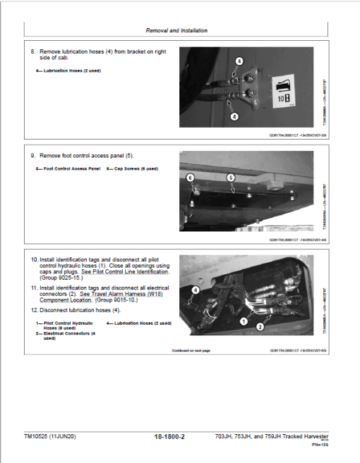 John Deere 703JH, 753JH, 759JH Harvester Repair Manual (S.N before - 220452) - Image 3