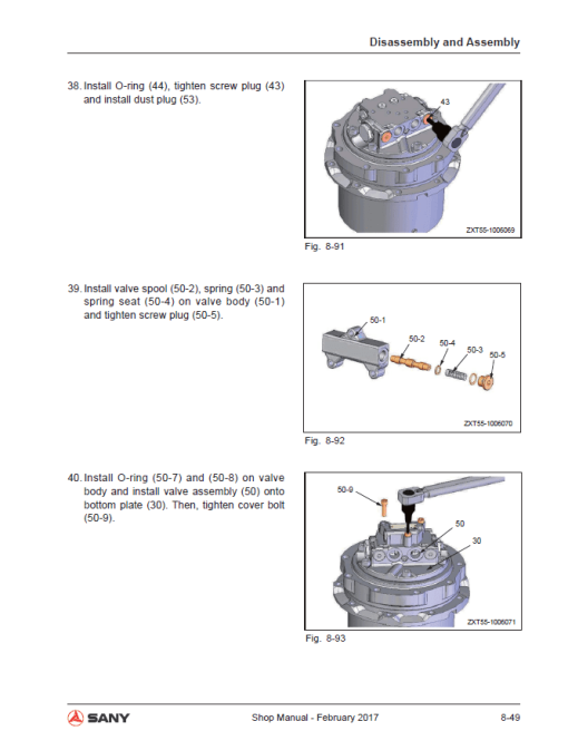 Sany SY50U Hydraulic Excavator Repair Service Manual - Image 5