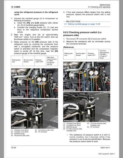 Kubota M5091, M5111 Tractor Workshop Service Repair Manual - Image 5