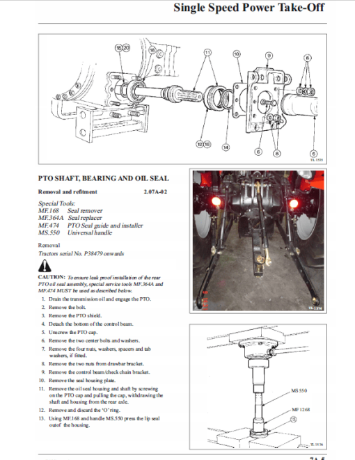 Massey Ferguson 431, 461 Tractors Service Manual - Image 5