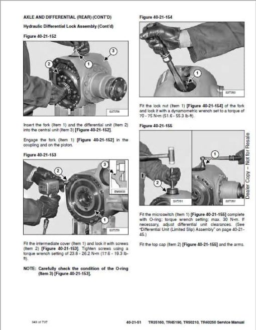 Bobcat TR35160, TR40250, TR45190, TR50210 versaHANDLER Telescopic Service Repair Manual - Image 5