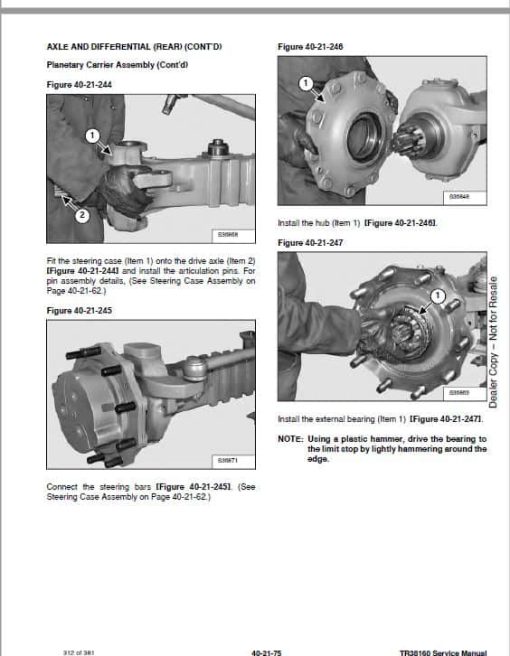 Bobcat TR38160, TR38160 EVO versaHANDLER Telescopic Service Repair Manual - Image 5