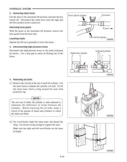 Mitsubishi FB16K, FB18K, FB20KC Forklift Lift Truck Service Manual - Image 5