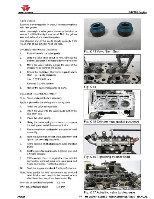 Massey Ferguson 2604H, 2605H, 2606H, 2607H Tractor Service Manual - Image 5