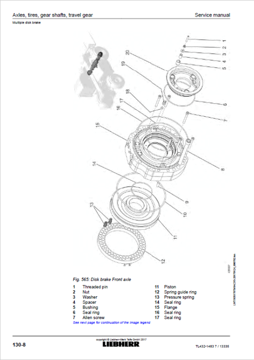 Liebherr TL432 Type 1483 Telescopic Handler Service Manual - Image 5