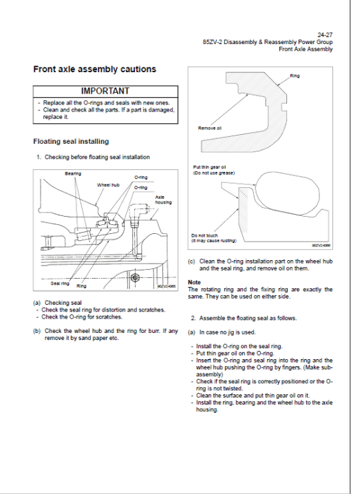 Kawasaki 85ZV-2 Wheel Loader Service Manual - Image 4