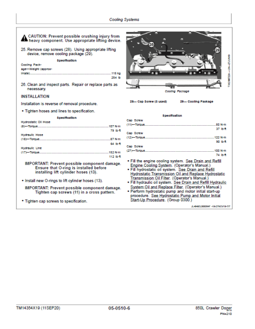 John Deere 850L Crawler Dozer Repair Technical Manual (S.N after F352989 - ) - Image 5