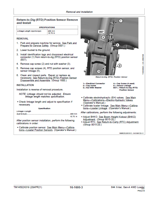 John Deere 644 X-Tier, Gen-A 4WD Loader Repair Technical Manual (S.N F_10283 - ) - Image 5