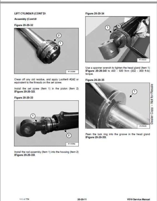 Bobcat V519 versaHANDLER Telescopic Service Repair Manual - Image 5