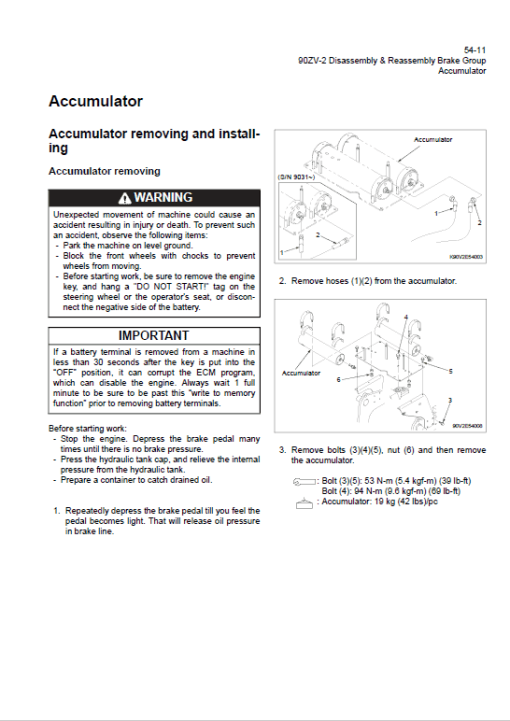 Kawasaki 90ZV-2 Wheel Loader Service Manual - Image 5