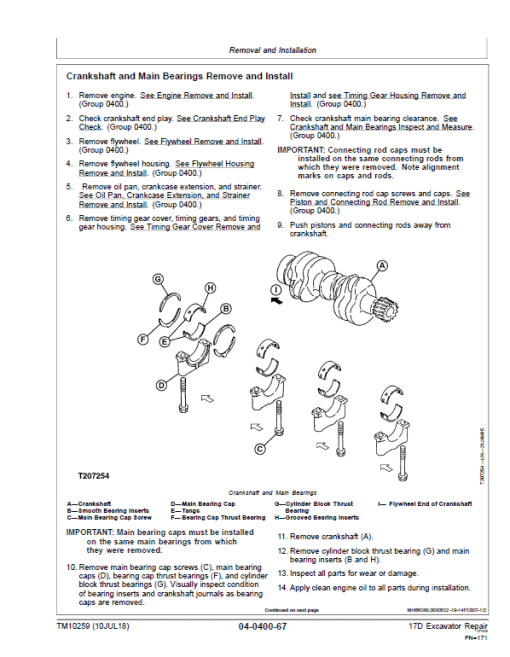 John Deere 17D Excavator Repair Technical Manual - Image 5