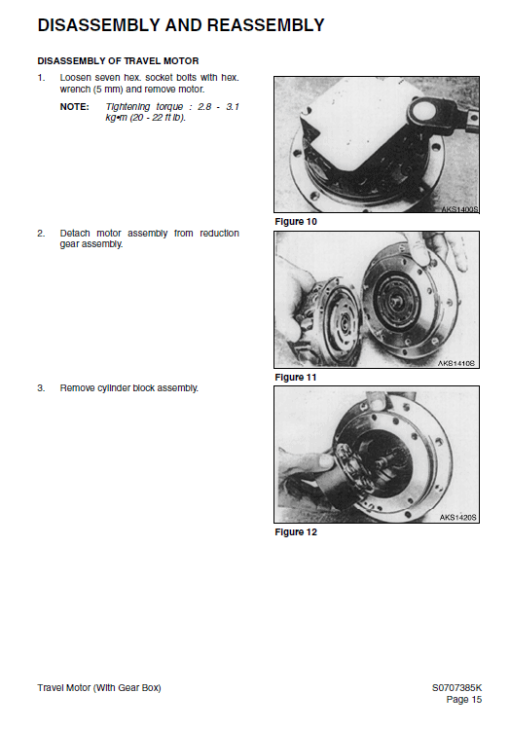 Daewoo Solar S015 Plus Excavator Service Manual - Image 5