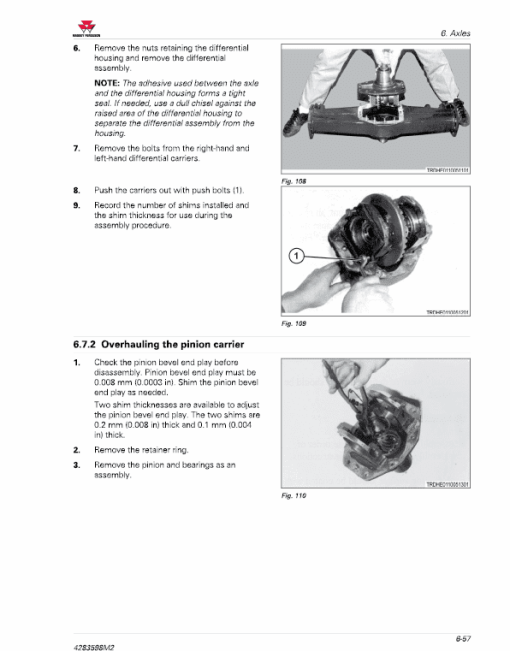 Massey Ferguson 4607M, 4609M, 4610M, 4610M HC Tractor Service Manual - Image 5