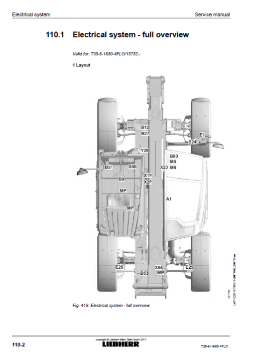 Liebherr T35-6 Telescopic Handler Service Manual - Image 5