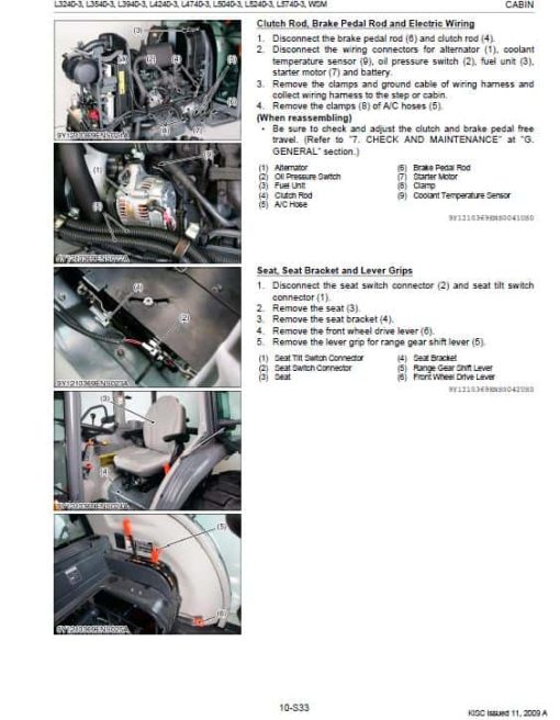 Kubota L4740-3, L5040-3, L5240-3, L5740-3 Workshop Repair Manual - Image 5