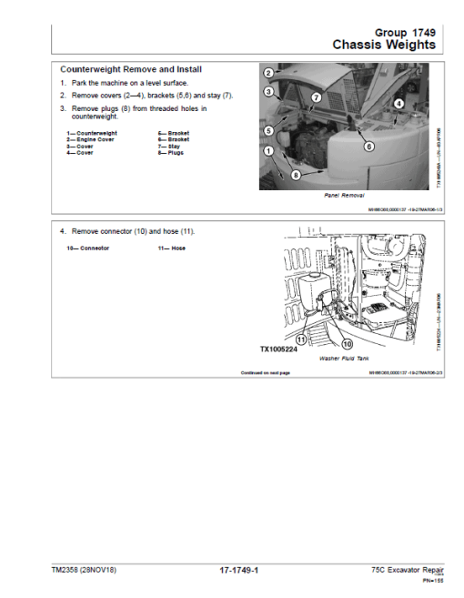 John Deere 75C Excavator Repair Technical Manual - Image 5