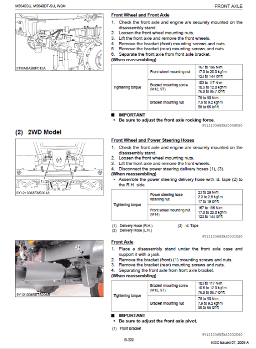 Kubota M5640SU Tractor Workshop Service Manual - Image 5