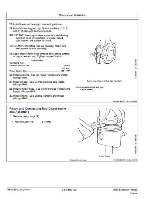 John Deere 85D Excavator Repair Technical Manual - Image 5