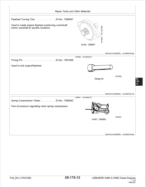 Liebherr D404 TH4, D405 TH4 Engine Service Manual - Image 5