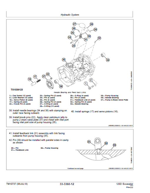 John Deere 120D Excavator Repair Technical Manual - Image 5