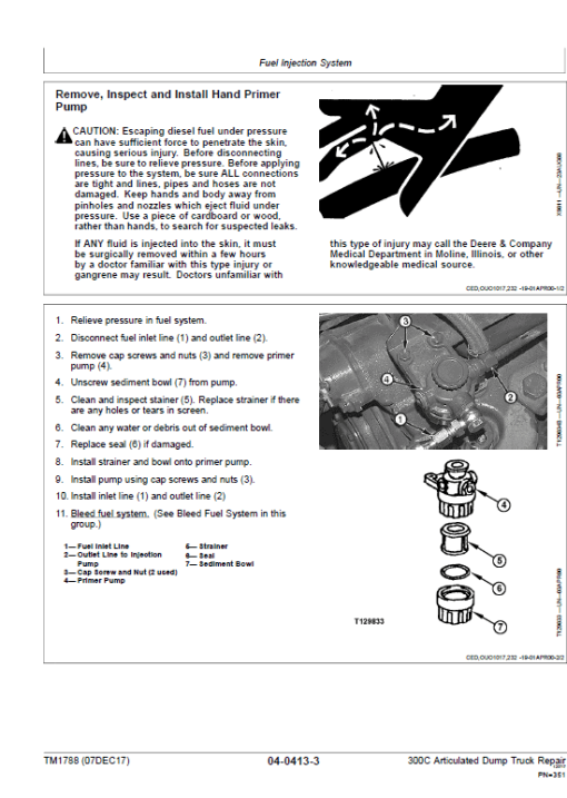 John Deere 300C Articulated Dump Truck Repair Technical Manual - Image 5