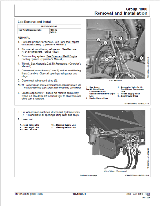 John Deere 848L, 948L Skidder Repair Manual (C666893 - C690813 & D679126 - D690813) - Image 5