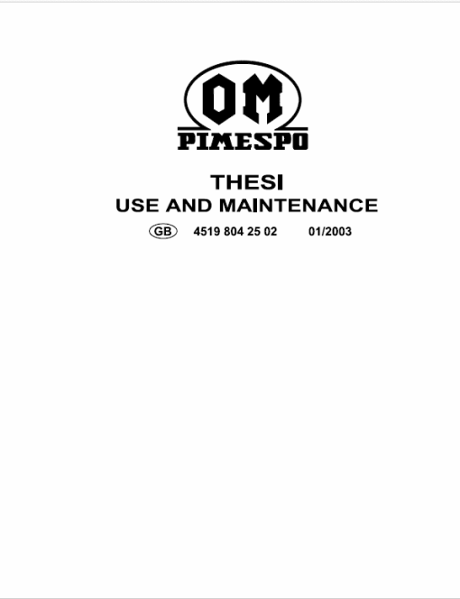 OM PIMESPO Thesi Series 4519 Reach Trucks Workshop Repair Manual - Image 4