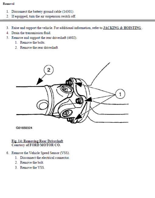 Ford F150 Pickup Repair and Service Manual for Year: 2001-2003 - Image 2