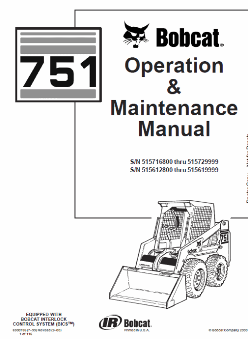 Bobcat 751 Skid-Steer Loader Service Manual - Image 6