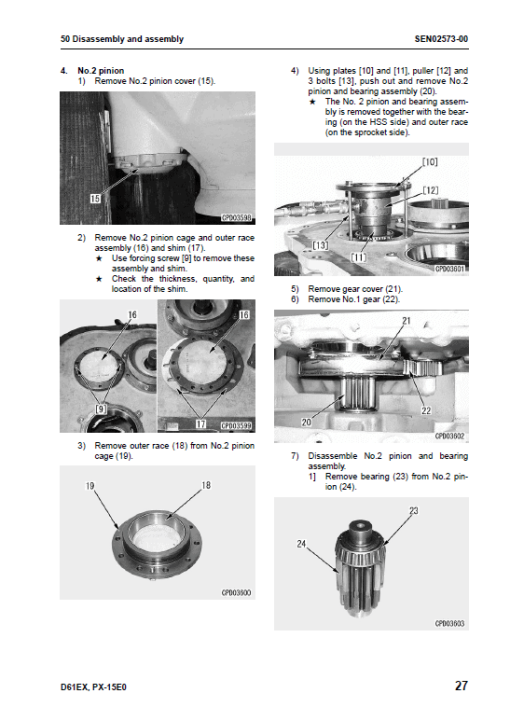 Komatsu D61EX-15E0, D61PX-15E0 Dozer Service Manual - Image 5