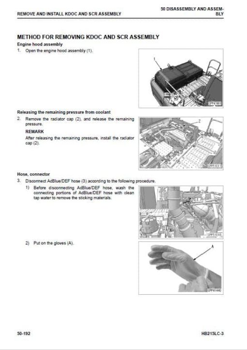 Komatsu HB215LC-3 Hybrid Excavator Repair Service Manual - Image 5