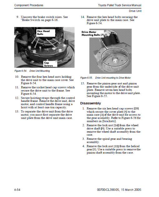 Toyota 7HBW30, 7HBE30, 7HBE40, 7HBC30, 7HBC40, 7TB50 Pallet Trucks Repair Manual - Image 5