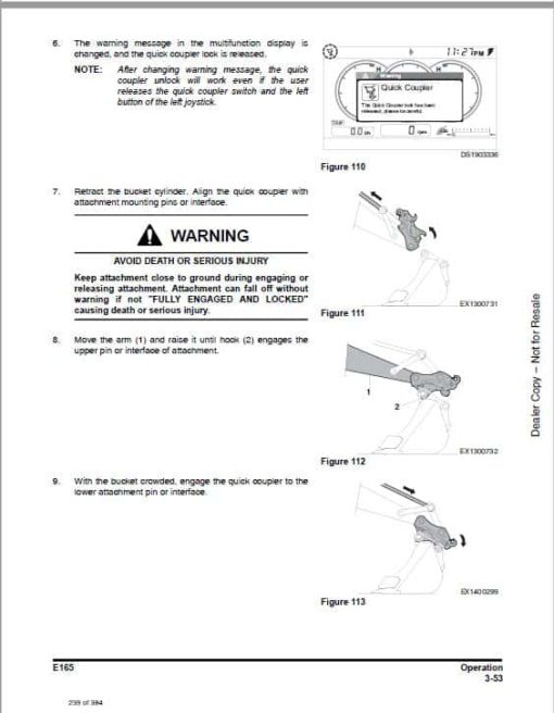 Bobcat E165 Compact Excavator Service Repair Manual - Image 4