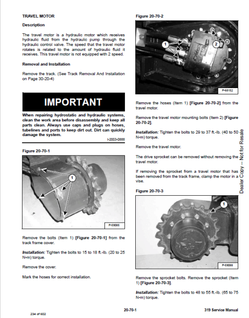 Bobcat 319 Compact Excavator Service Manual - Image 5