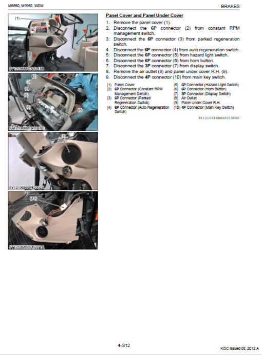 Kubota M8560, M9960 Tractor Workshop Service Manual - Image 5