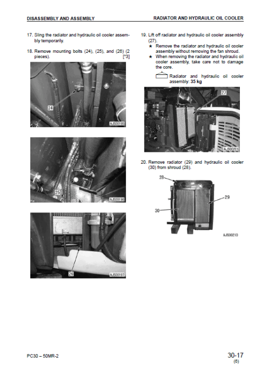 Komatsu PC27MR-2, PC30MR-2, PC35MR-2, PC40MR-2, PC50MR-2 Excavator Manual - Image 5