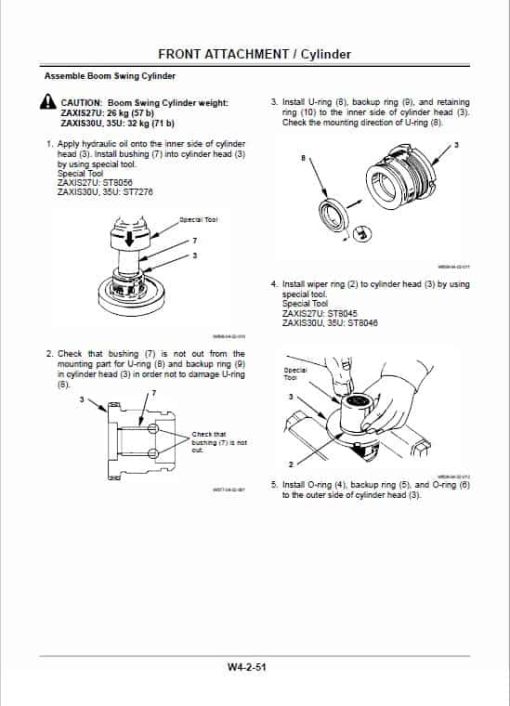 Hitachi Zaxis 27U, 30U, 35U Excavator Service Repair Manual - Image 5