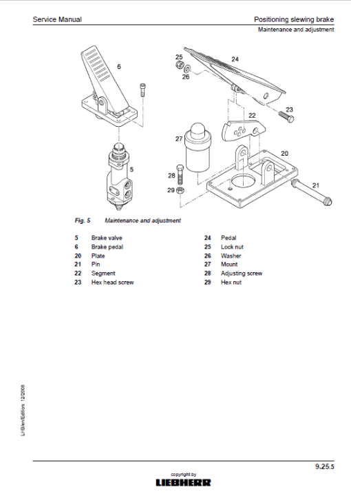 Liebherr A900C, A904C, A914C, A924C Litronic EDC Excavator Service Manual - Image 5