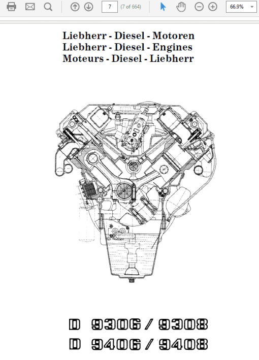 Liebherr Diesel Engine D9306 9308 9406 9408 Service Manual TM-1831 & TM-2224 - Image 6